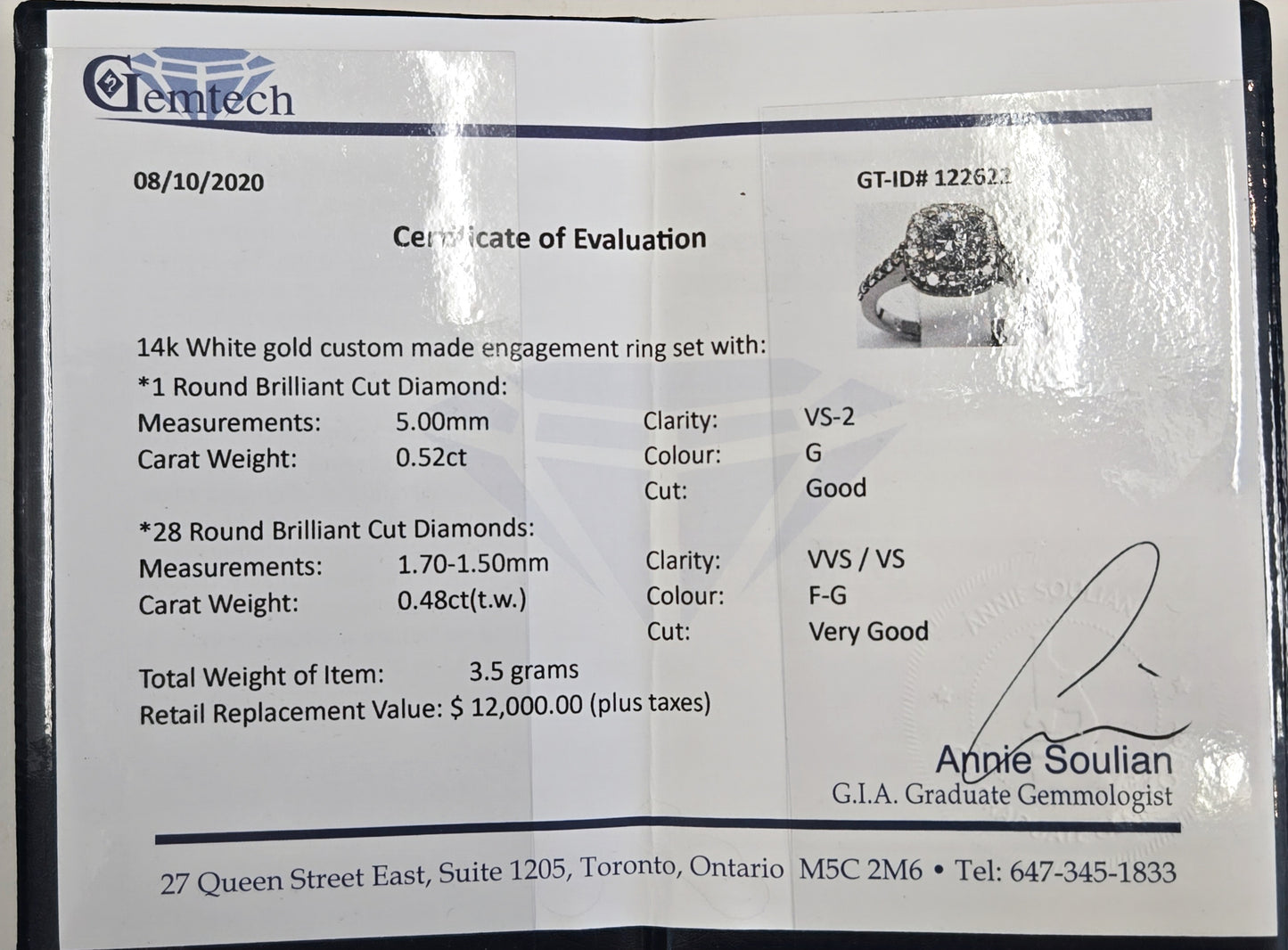 14kt White Gold Engagement Ring