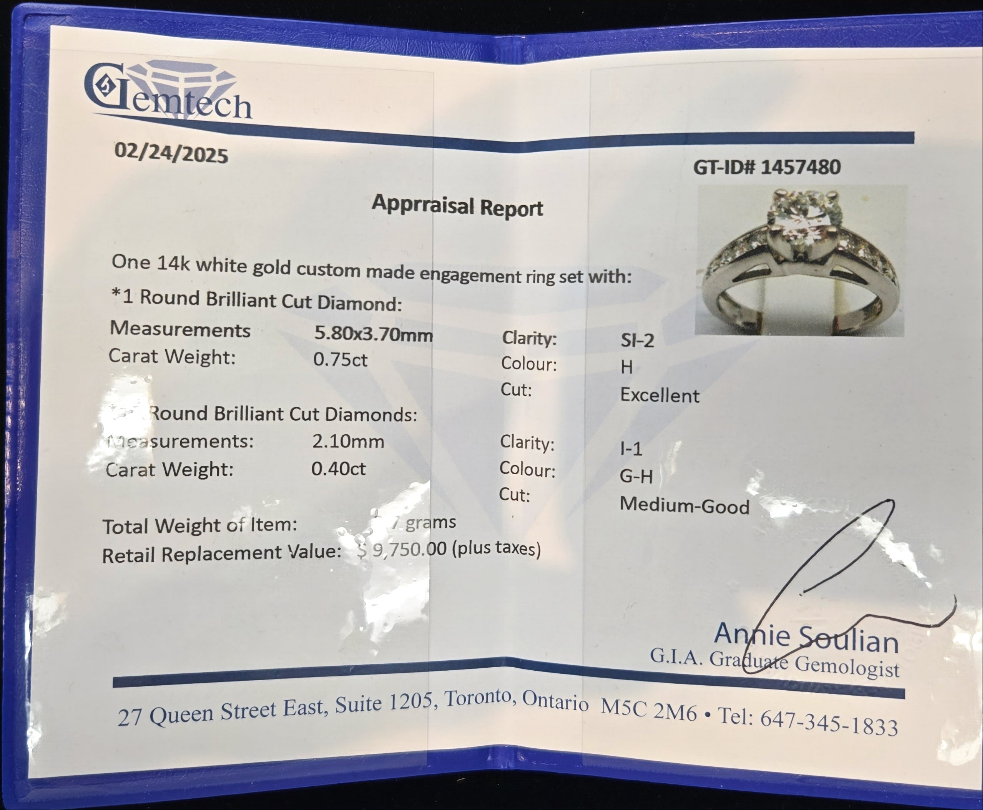 14kt White Gold Engagement Ring