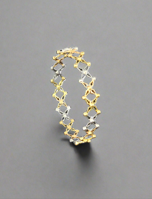 18kt Tri-Color Bangle