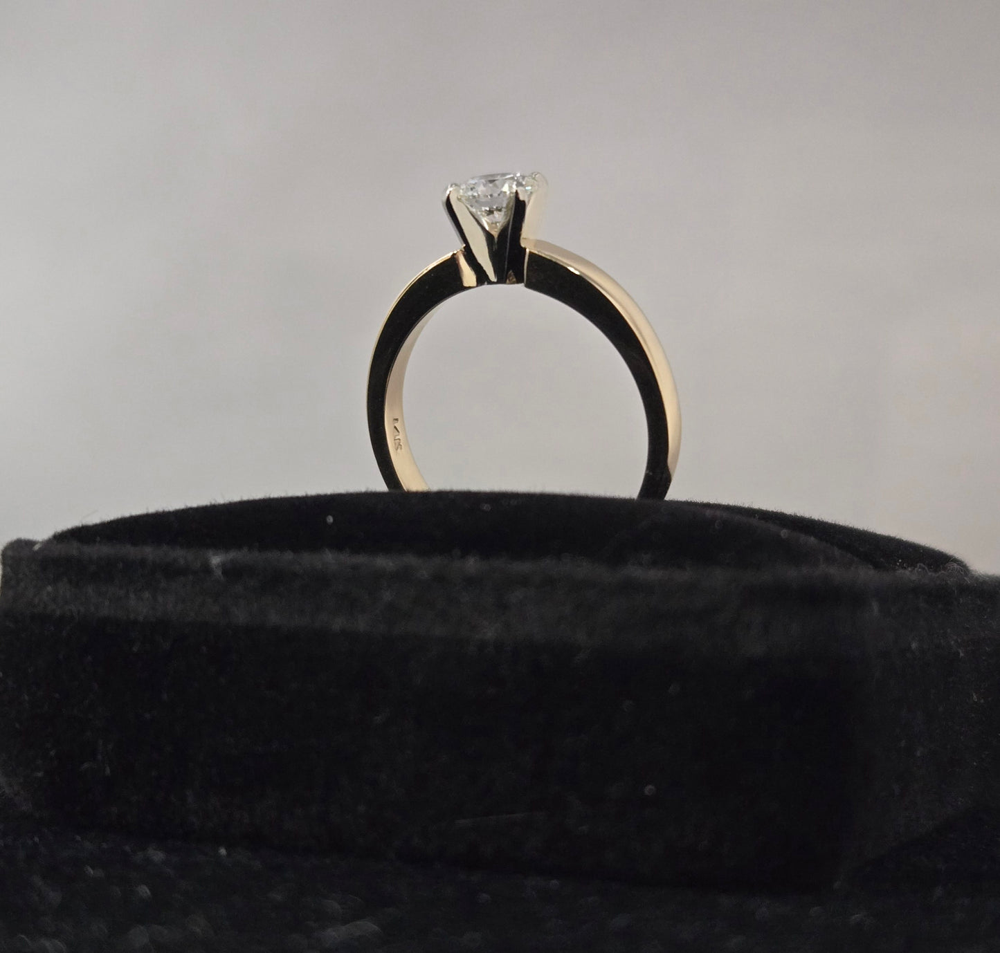 14Kt Yellow Gold Solitaire Engagement Ring