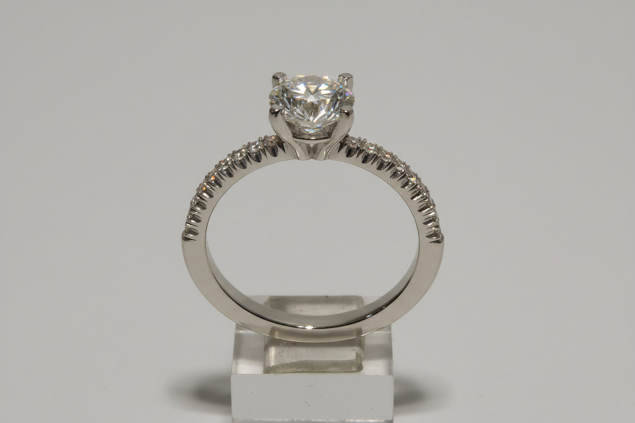 Ladies 14kt White Gold Engagement Ring