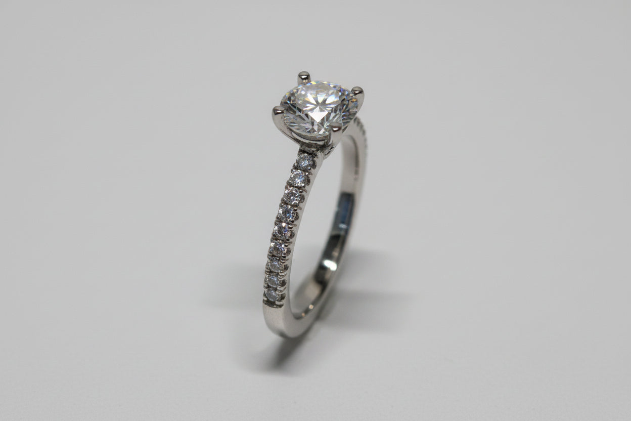 Ladies 14kt White Gold Engagement Ring