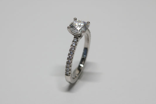 Ladies 14kt White Gold Engagement Ring