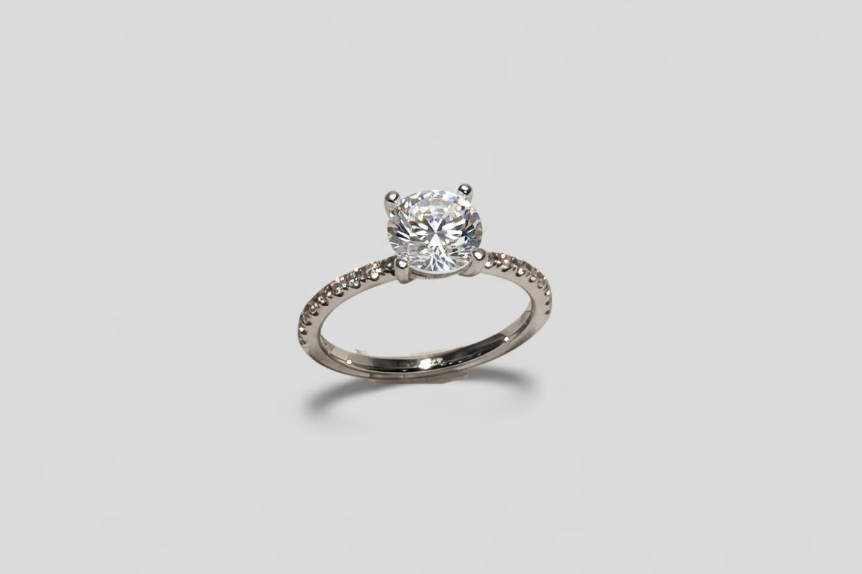 Ladies 14kt White Gold Engagement Ring