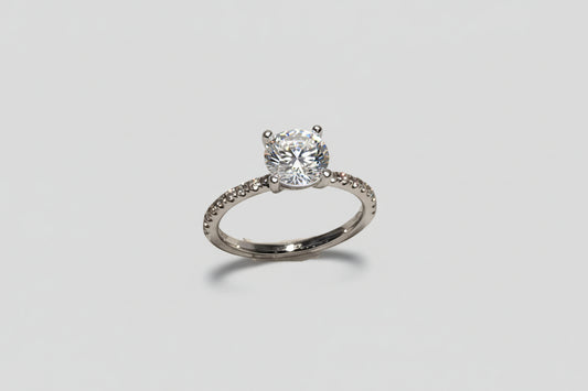 Ladies 14kt White Gold Engagement Ring
