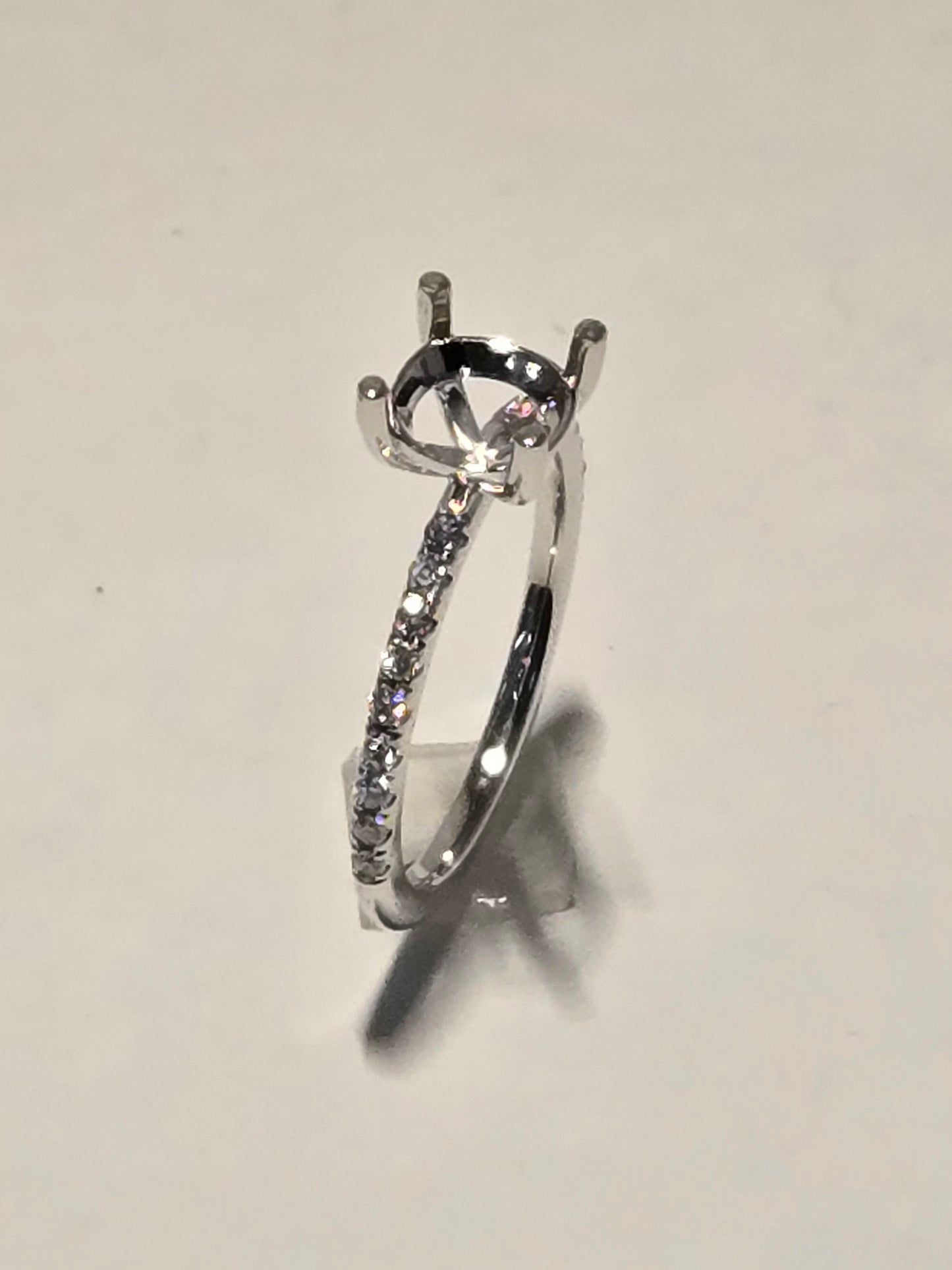 Ladies 14kt White Gold Engagement Ring