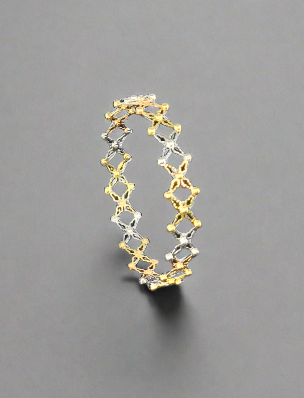 18kt Tri-Color Bangle