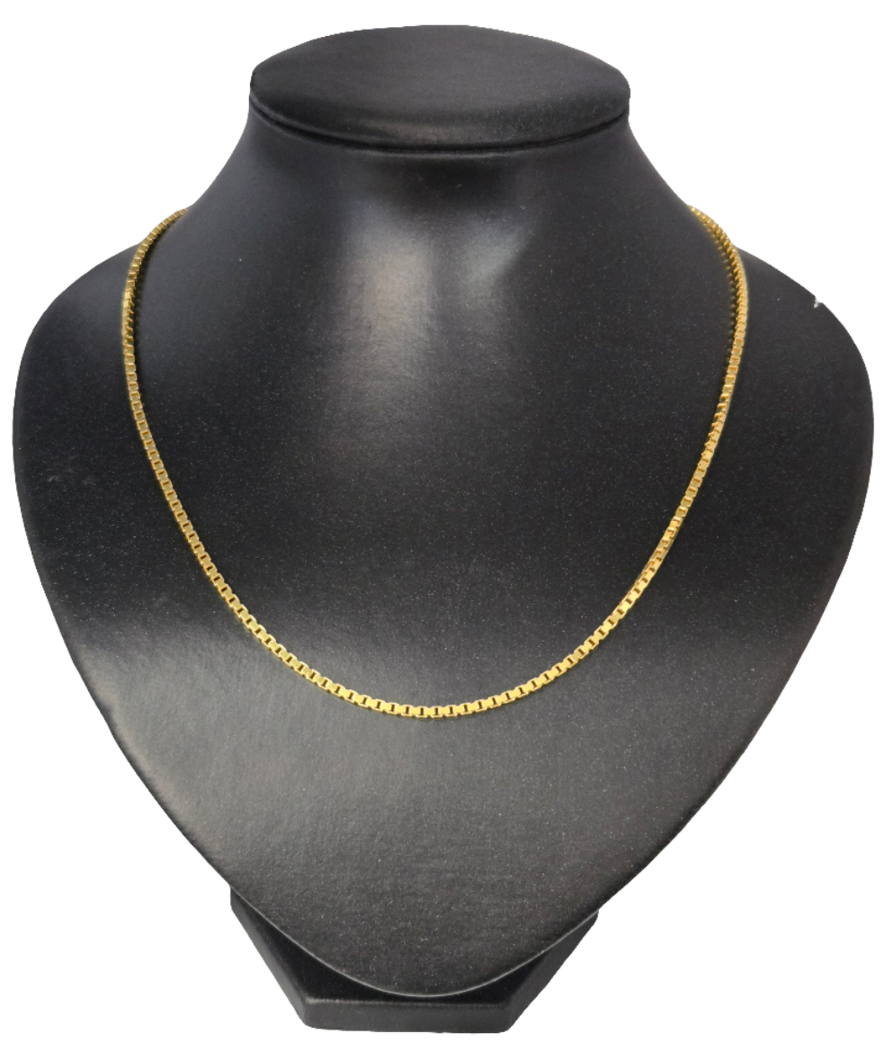 18Kt Yellow Gold Box Link Chain