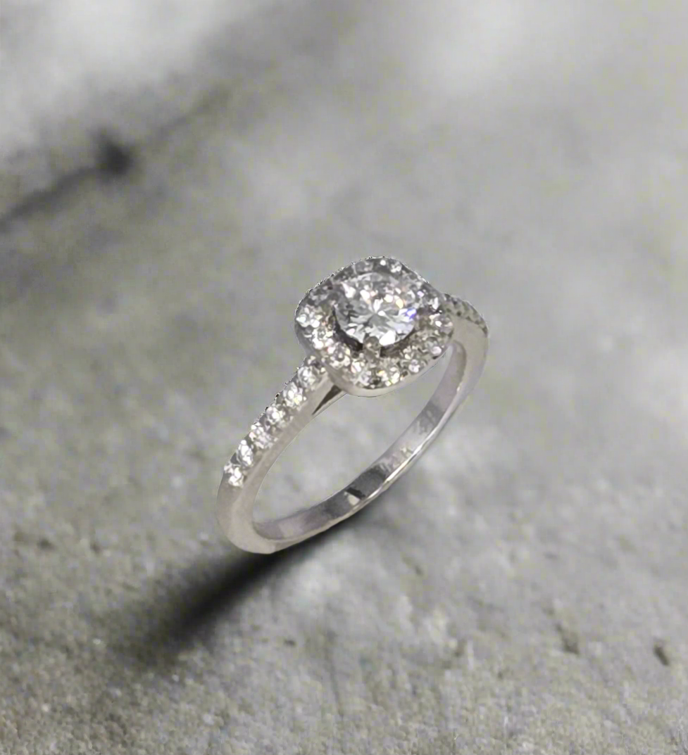 14kt White Gold Engagement Ring
