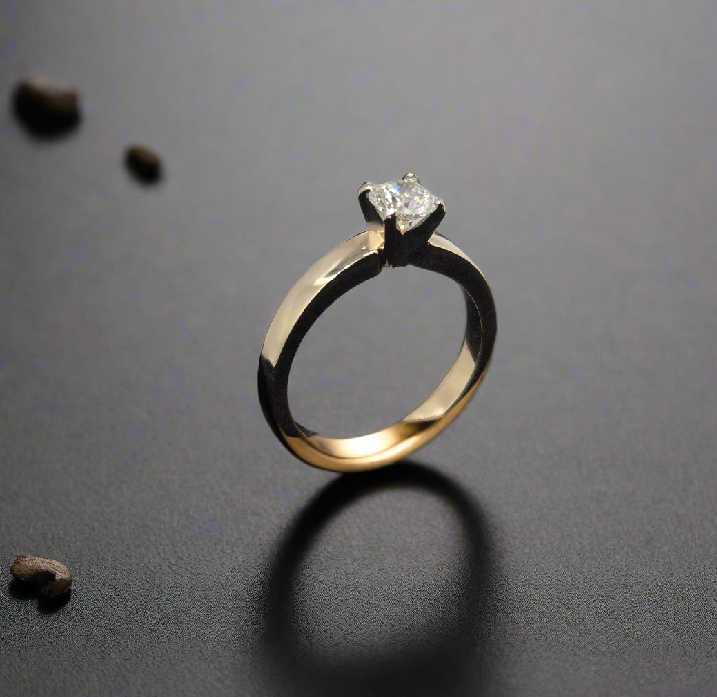 14Kt Yellow Gold Solitaire Engagement Ring