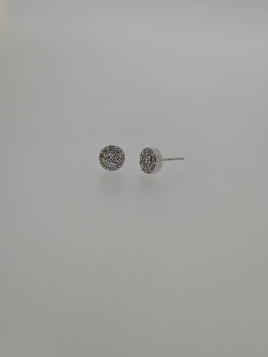14kt White Gold Diamond Stud Earings